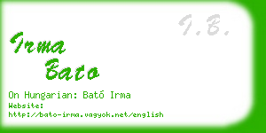 irma bato business card